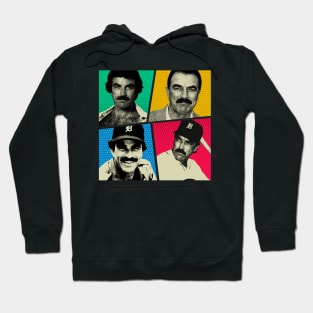 Comic tom selleck vintage white Hoodie